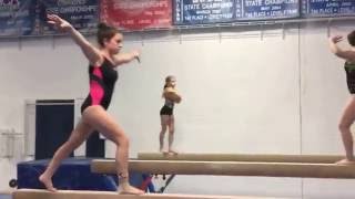 Switch leap, straddle 3/4. Beam Leap Pass