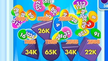 Bounce Merge 2048 gameplay mobile Android, iOS New upload all bonus Levels