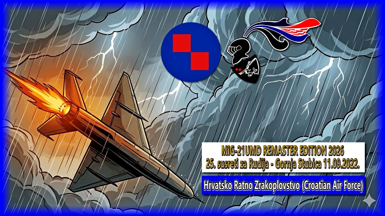 🇭🇷💦 ☔️MiG-21UMD REMASTER EDITION 2026 (25. susreti za Rudija_Gornja Stubica 11.09.2022.)
