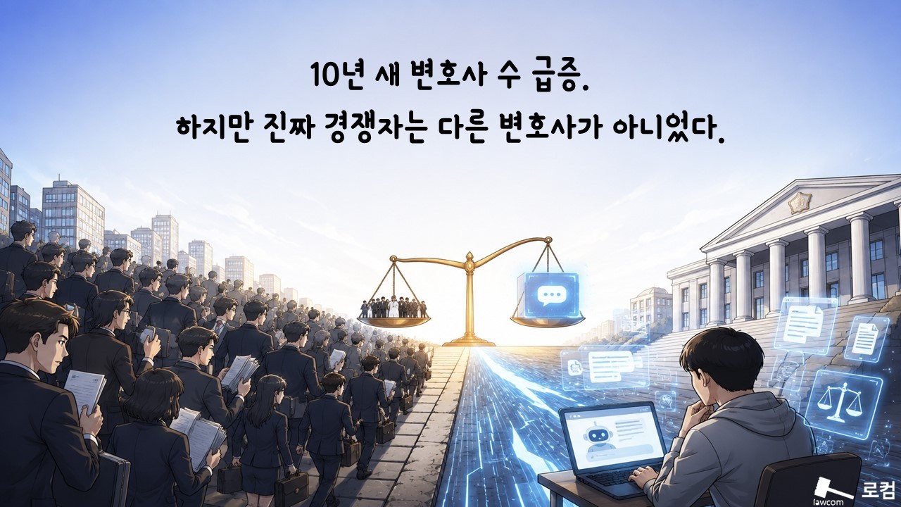 10년 새 변호사 수 급증.