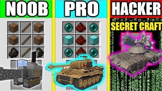 Minecraft - NOOB vs PRO vs HACKER : SUPER TANK CRAFTING Challenge in Minecraft Animation