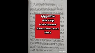 +3 History Hons Core-3||2nd Semester||Unit-2||Long Q & A||#plusthree #shorts