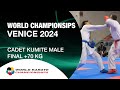 A. CHIBA (JPN) VS R. A. ALBARGAWI (KSA) | CADET KUMITE MALE -70 KG FINAL | WORLD KARATE FEDERATION