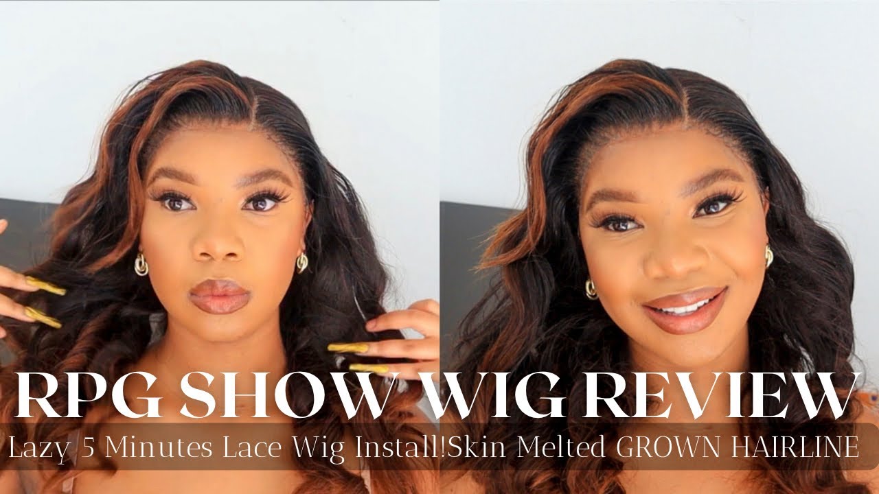 LAZY 5 MINUTE LACE WIG INSTALL!!|SKIN MELTED GROWN HAIRLINE | RPGSHOW ...