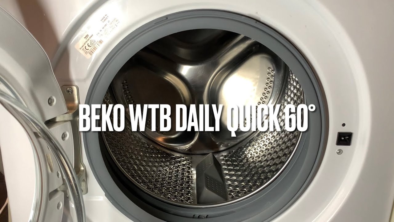 Beko WTB 10KG bedding throw daily quick 60° YouTube