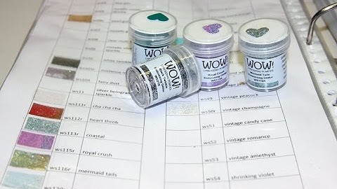 Swatching WOW embossingpowders