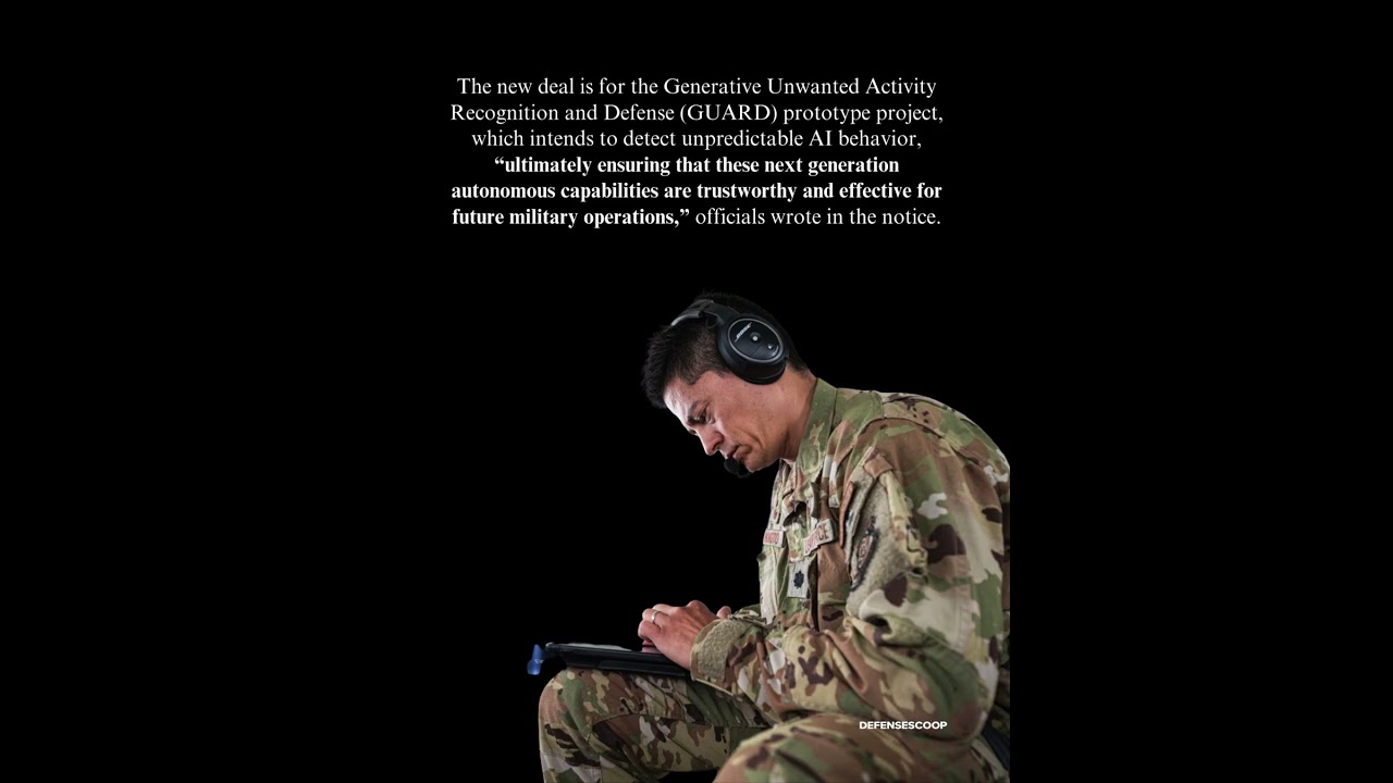 The Army is looking to asses AI's unpredictable behaviors and safeguard autonomous systems 👀