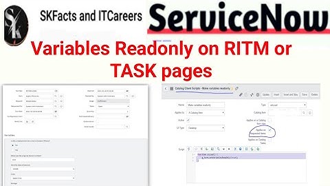 How to Make variables readonly on RITM or TASK level #servicenow #skfacts