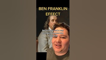 BEN FRANKLIN EFFECT #history #usa #america #benfranklin #pyschology #historia #cognitivedissonance