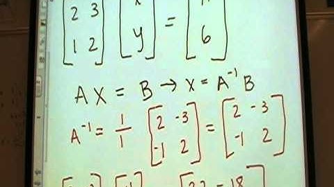 Alg 2 (4.7 inverse matrices and systems)
