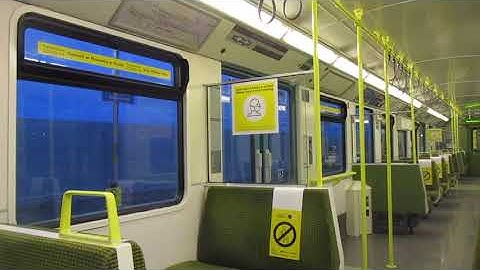 Onboard IE 8100 class dart train between Booterstown And Sydney Parade Stations, Co Dublin