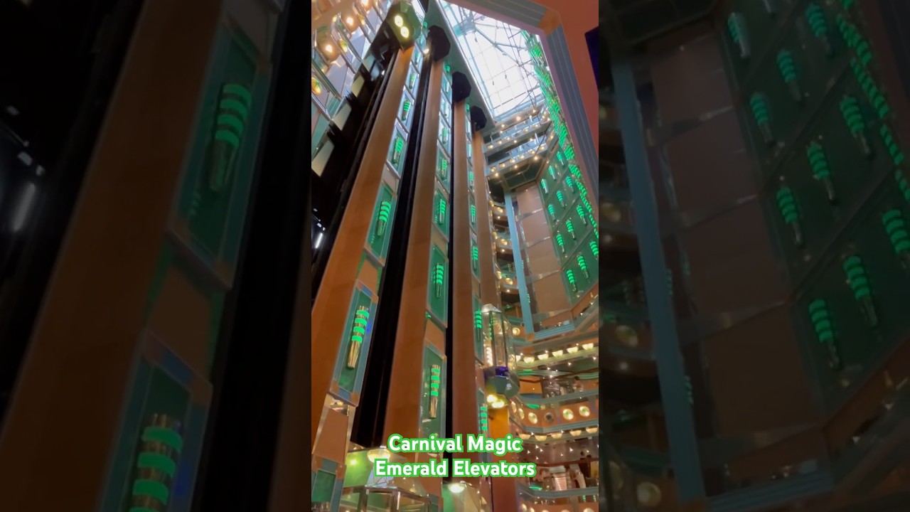Magical Emerald Elevators on the Carnival Magic 🪄