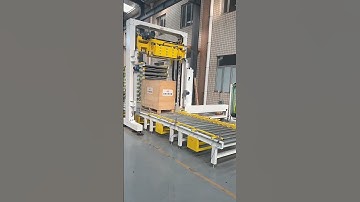 Fully-automatic vertical pallet strapping machine with top-seal