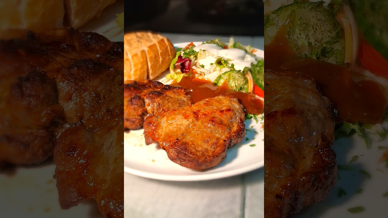 NACKENKOTELETT  AUS NACKENBRATEN !!! in #airfryer #heißluftfritteuse #einfachesrezept #saftig