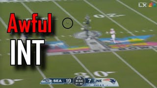 Drake Maye throws the ugliest INT in Super Bowl history | Seattle Seahawks Vs New England Patriots