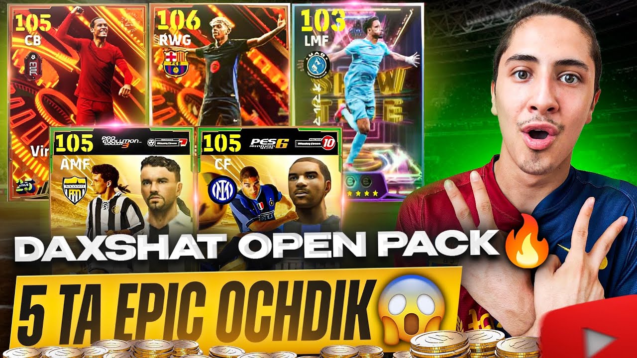 N1 OPEN PACK😱 ADRIANO + YAMAL + BAGGIO +  VAN DIJK  + MARMOUSH #efootballmobileuzbekistan
