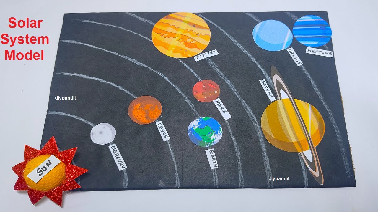solar system model making science project - diy - simple and easy DIY  Pandit 