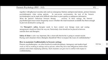 PSY513 Lecture 35 Forensic Psychology Short Lecture VU Lectures