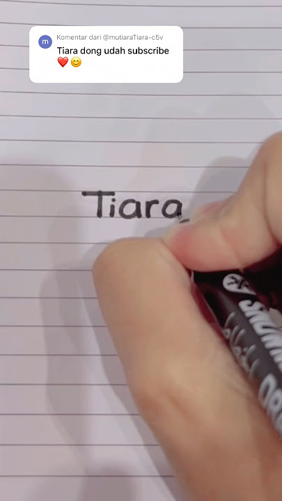 Menulis Nama TIARA #shorts #menulis #nama #handwriting #handlettering #caligraphy #trending