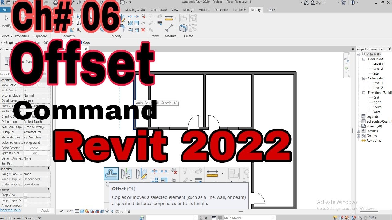 06- How can I work with Offset command in Revit 2022? | For Beginners |