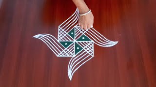 3 dots easy cute karthigai matham padi kolam # easy rangoli #muggulu design # kolam