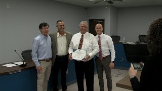 Vigo County Commissioners award Rick Burger with community service award