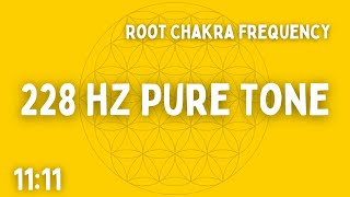 ⚡ 228 HZ PURE TONE ⚡ ROOT CHAKRA ⚡ 11:11 ⚡ BEN SHAMAN