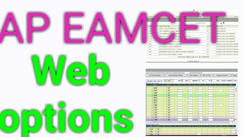 AP EAMCET Web options entry process|| EAMCET counselling 2020  candidate registration login ID