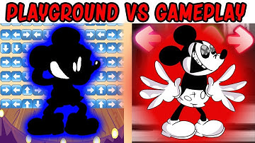 FNF Character Test | Gameplay VS Playground | Mickey Mouse:The Last Show | Senpai over Mickey