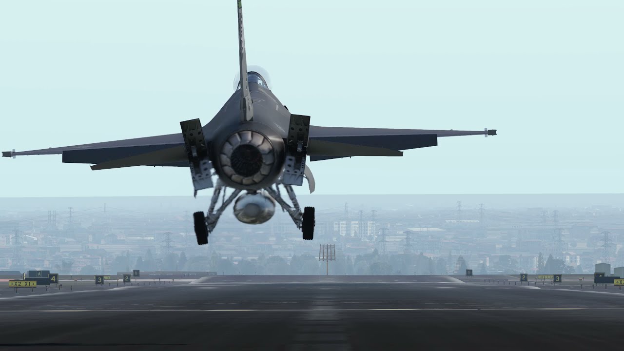XPLANE 11 F16 Landing LIPA Aviano (short)