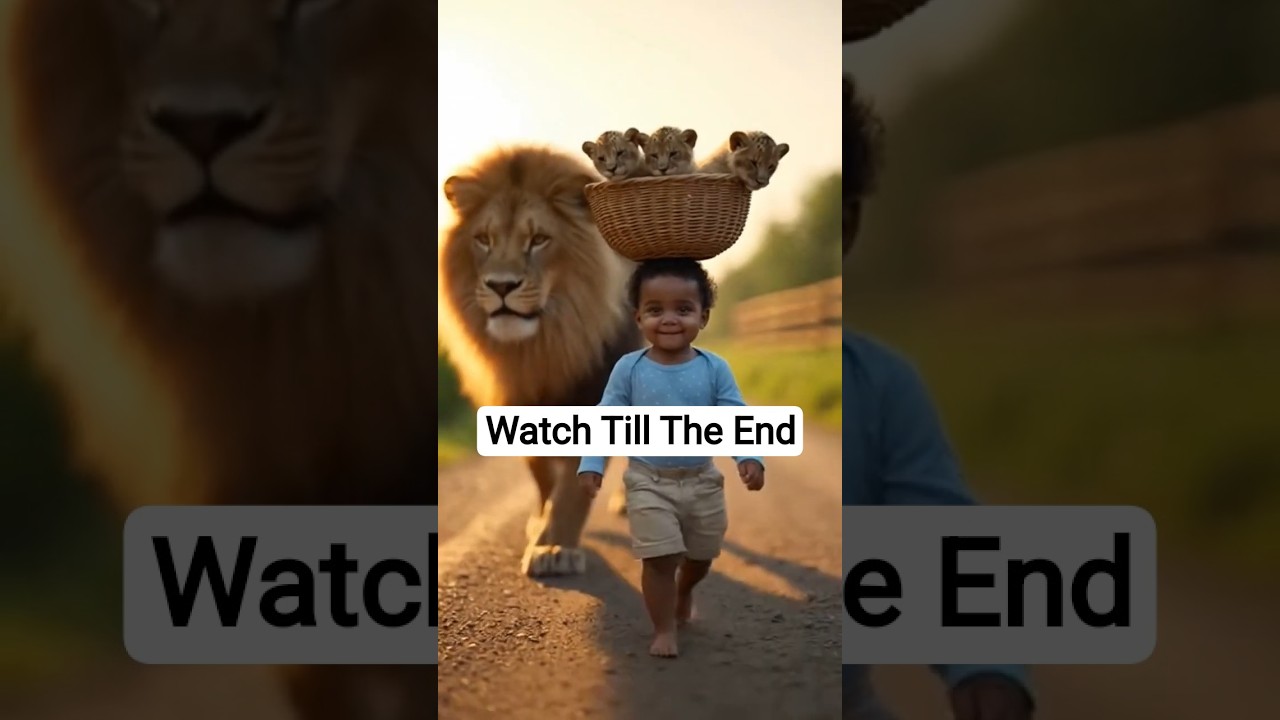 little Boy Save the lion baby - Heart Touching Story 💕 