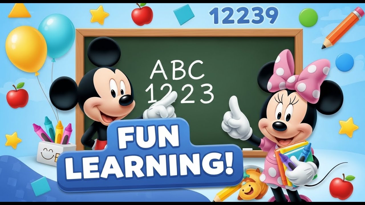 “Learn with Mickey & Minnie 🐭📚 | Fun Education for Kids | ABCs, Numbers & More!”