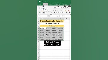 Rotate text angle clockwise in #microsoft  #excel #msexcel #shorts #computer #education #tricks