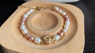 Pearls bracelet for wedding#bracelet #pearlbracelet #handmadejewelry #braceletdesign #wedding #diy