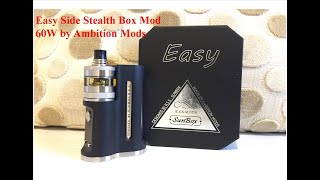 Easy Side Box Mod 60W By Ambition Mods and R. S. S. -Sunbox. Full & thorough review.
