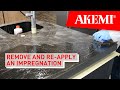 Remove old impregnation and create a wet look on the stone impregnation remover and darkener super