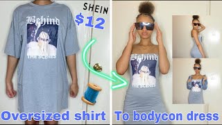oversized shirt with bodycon dress How to Style A Shirt over A Bodycon Dress