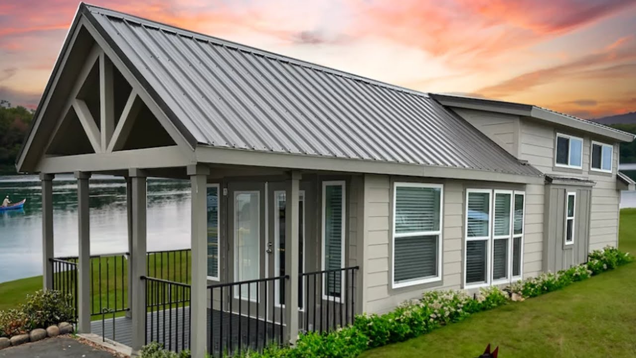 The Most Incredibly Beautiful LAKEVIEW Tiny Homes Park Model RV - YouTube