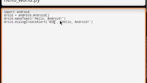 SL4A Video Help: Using the API Browser and Code Generation