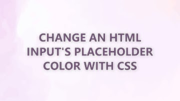 Change an HTML input