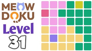 Meowdoku: Brain Puzzle Games Level 31 Walkthrough