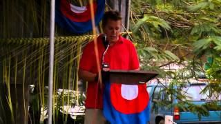 Patrick Ranfranz Speaking At Ens. Joseph Cox Memorial Dedication - Yap Island, July 27, 2010
