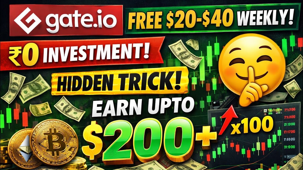Gate.io Se Free $20–$40 Weekly | Bilkul 0 Investment | Hidden Trick To Earn Upto 200$ in Futures