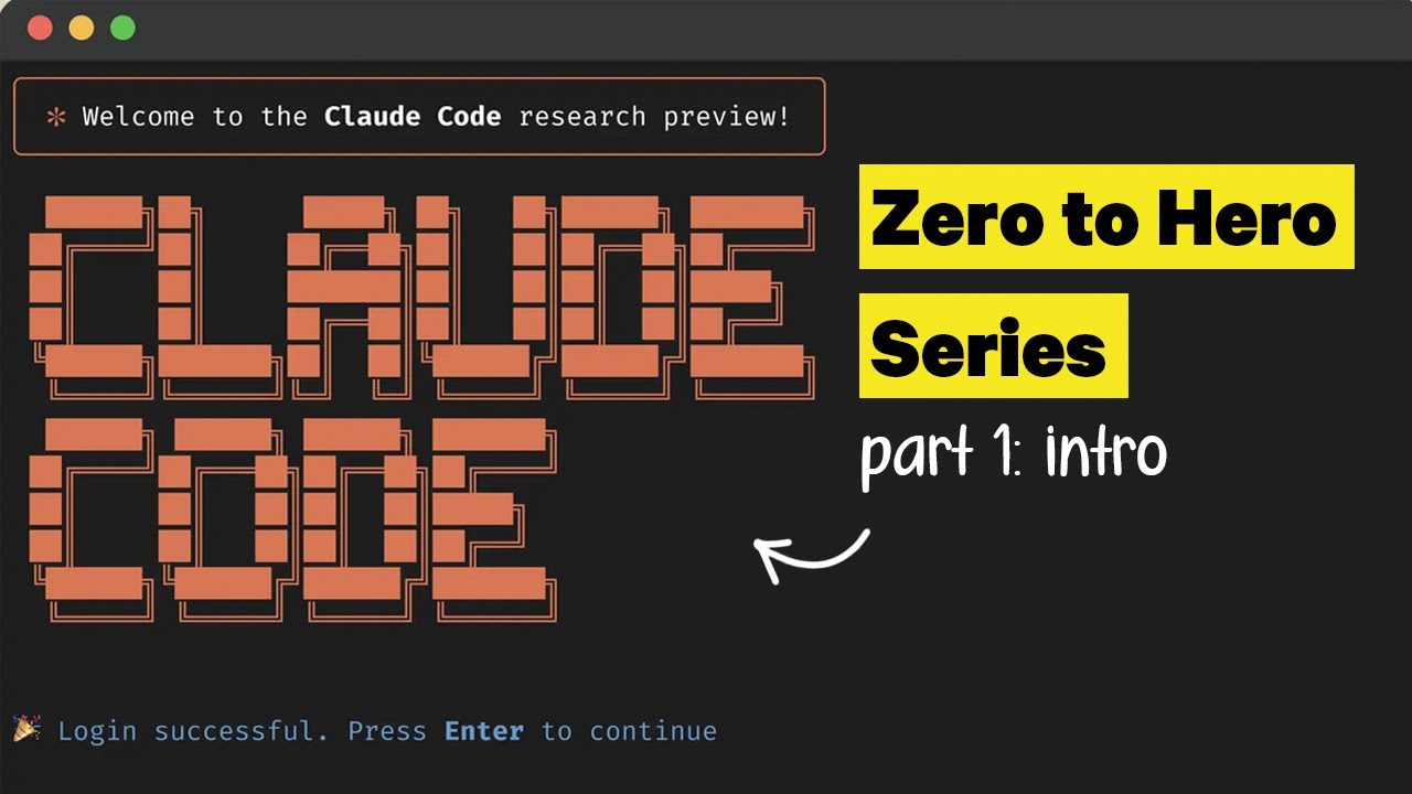 Claude Code Zero to Hero - Series Introduction - YouTube