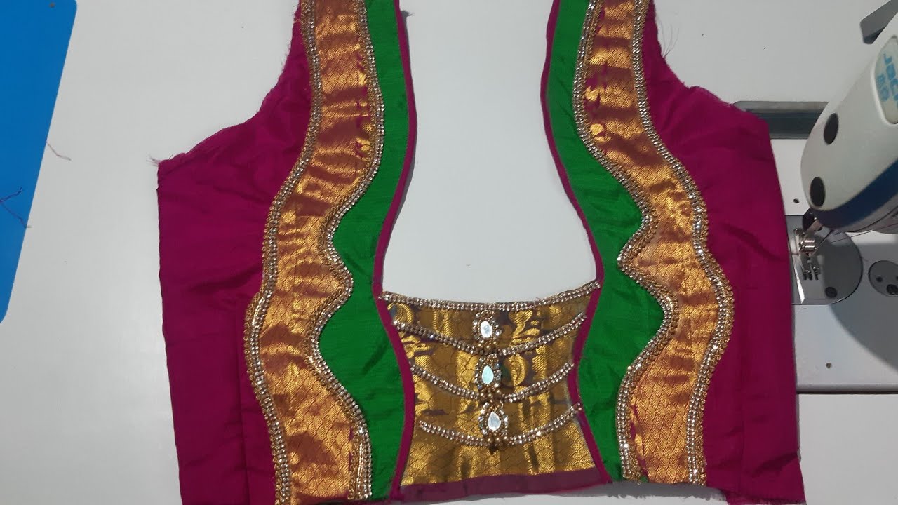 patch work blouse cutting and stitching