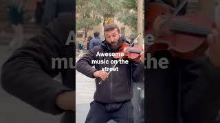 Awesome music on the street in Barcelona #wow #violin #streetmusic #performance