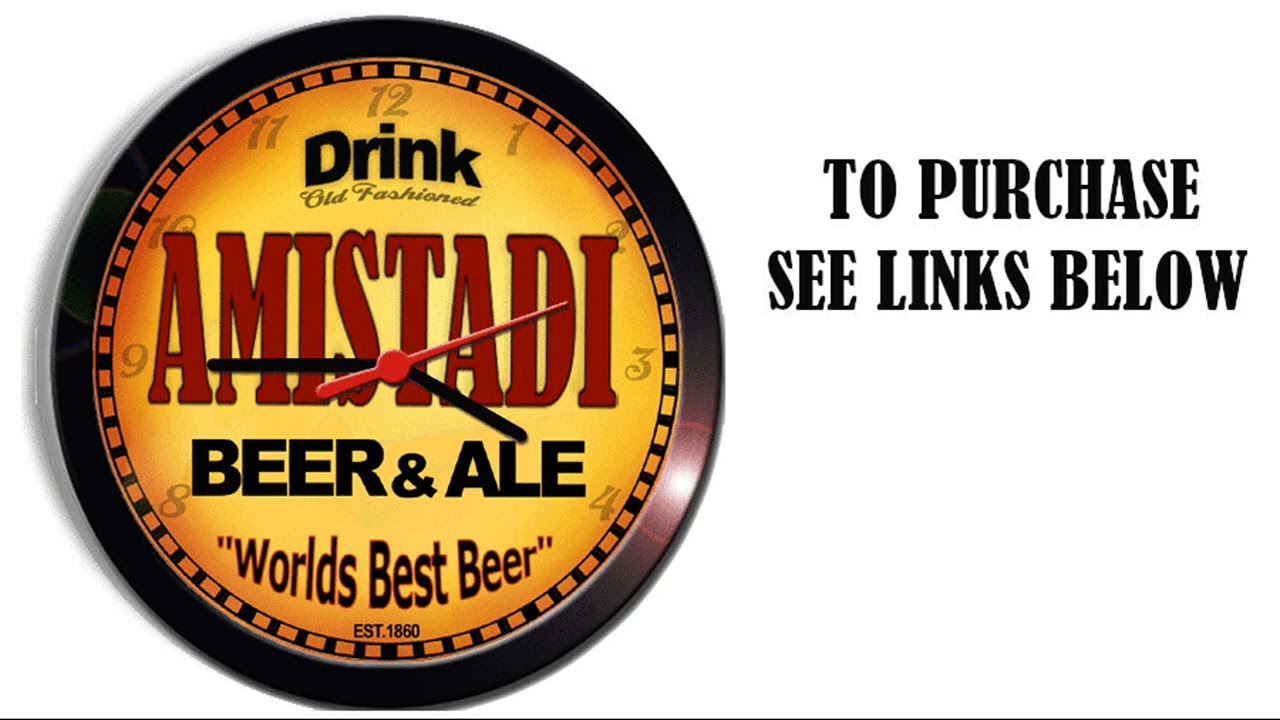 AMISTADI BEER ALE WALL CLOCK