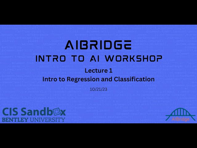 AI Bridge Workshop 2023 - Lecture 1