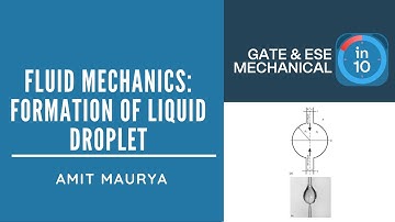 Fluid Mechanics: Formation of Liquid Droplet | Crack GATE & ESE Mechanical (ME) | Amit Maurya