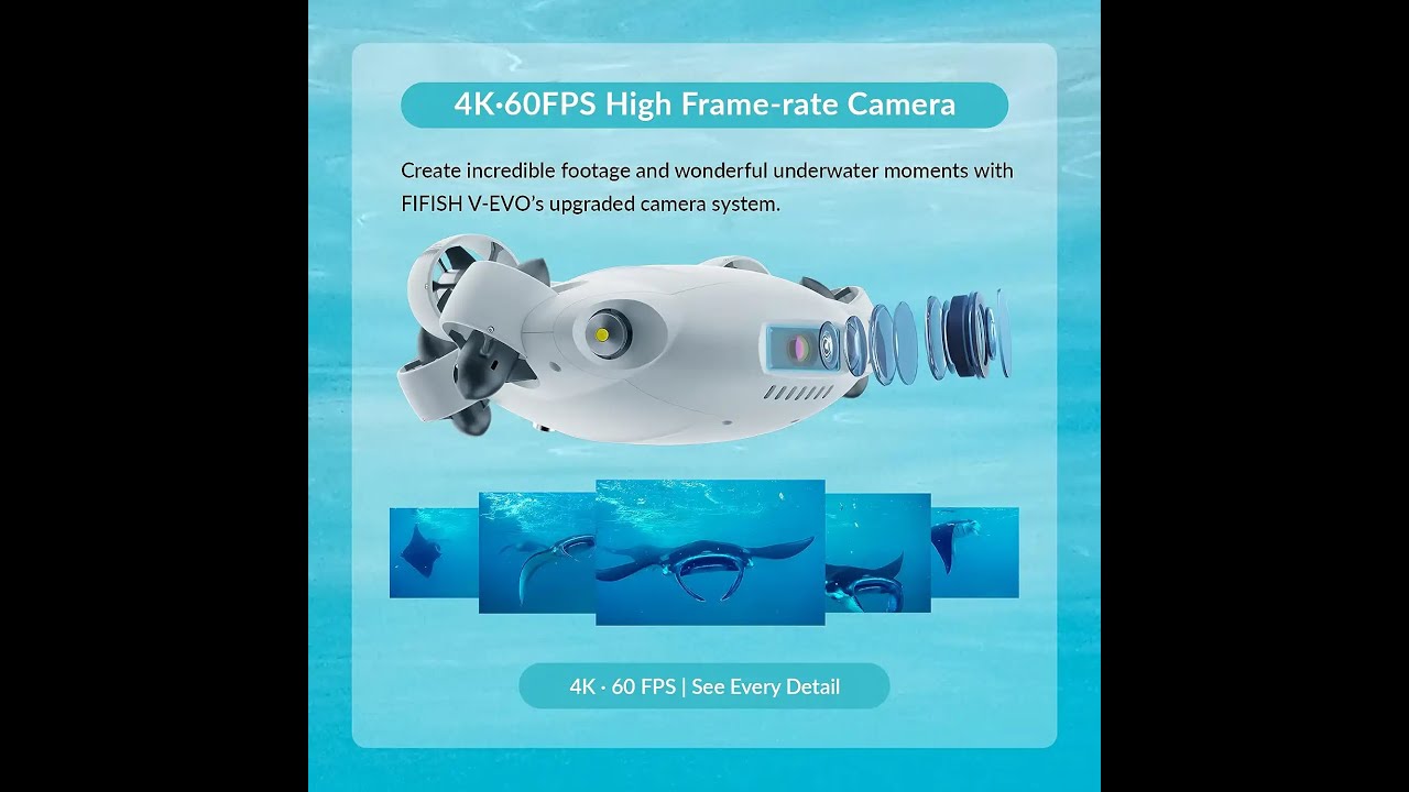 Advanced 4K VR Underwater Drone with Robotic Arm